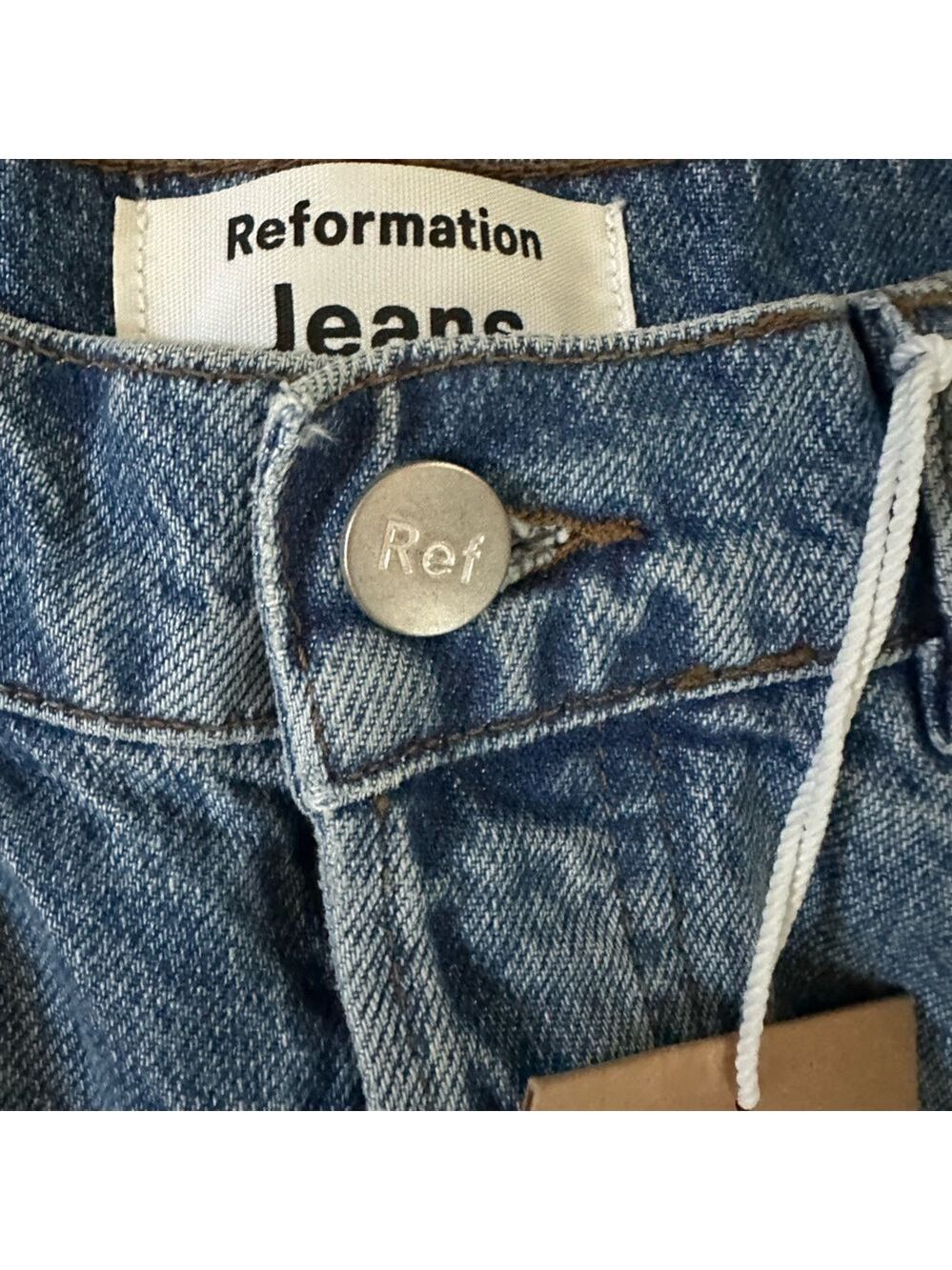 REFORMATION-Dixie High Rise Jean shorts- Colorado blue, size 25 NWT. - Picture 8 of 14